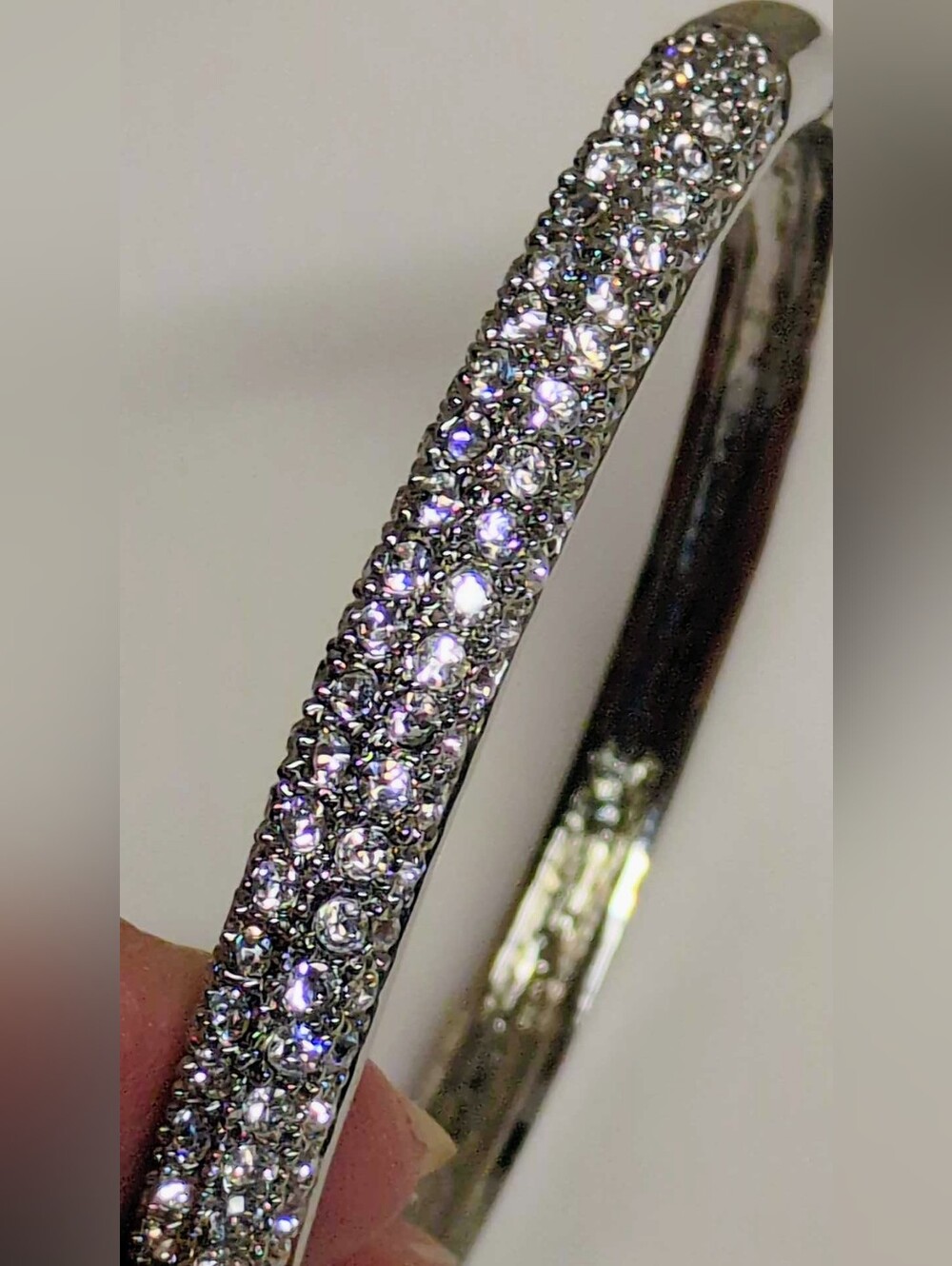 2/$18 Lia Sophia "Glitterati" Silver Crystal Pave Bracelet